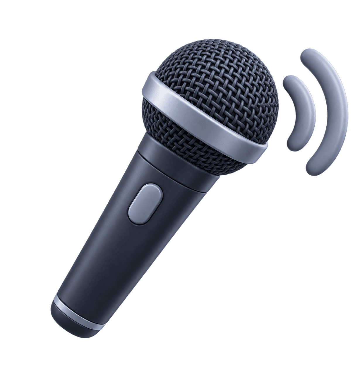 3D keynote microphone icon