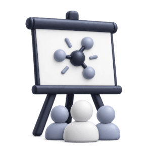 3D corporate training presentation icon