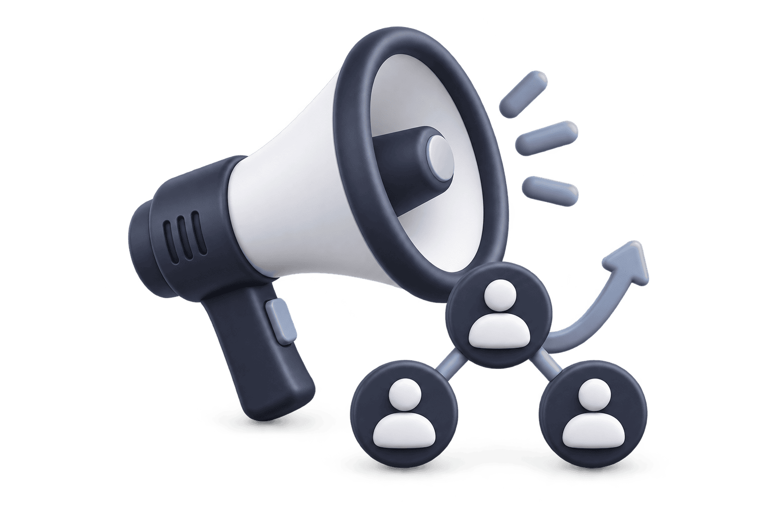 3D social media strategy icon