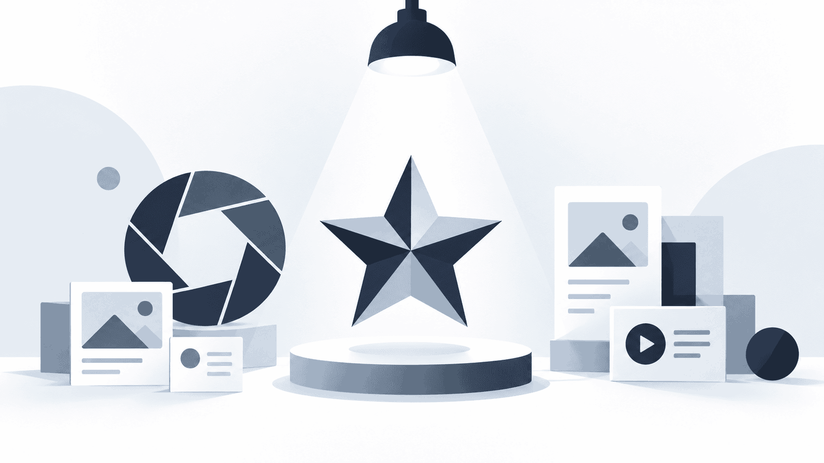 Abstract flat illustration of personal branding and creative content